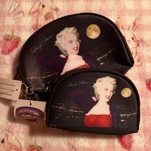 Marilyn Monroe Black and Red Cosmetic Bag Duo